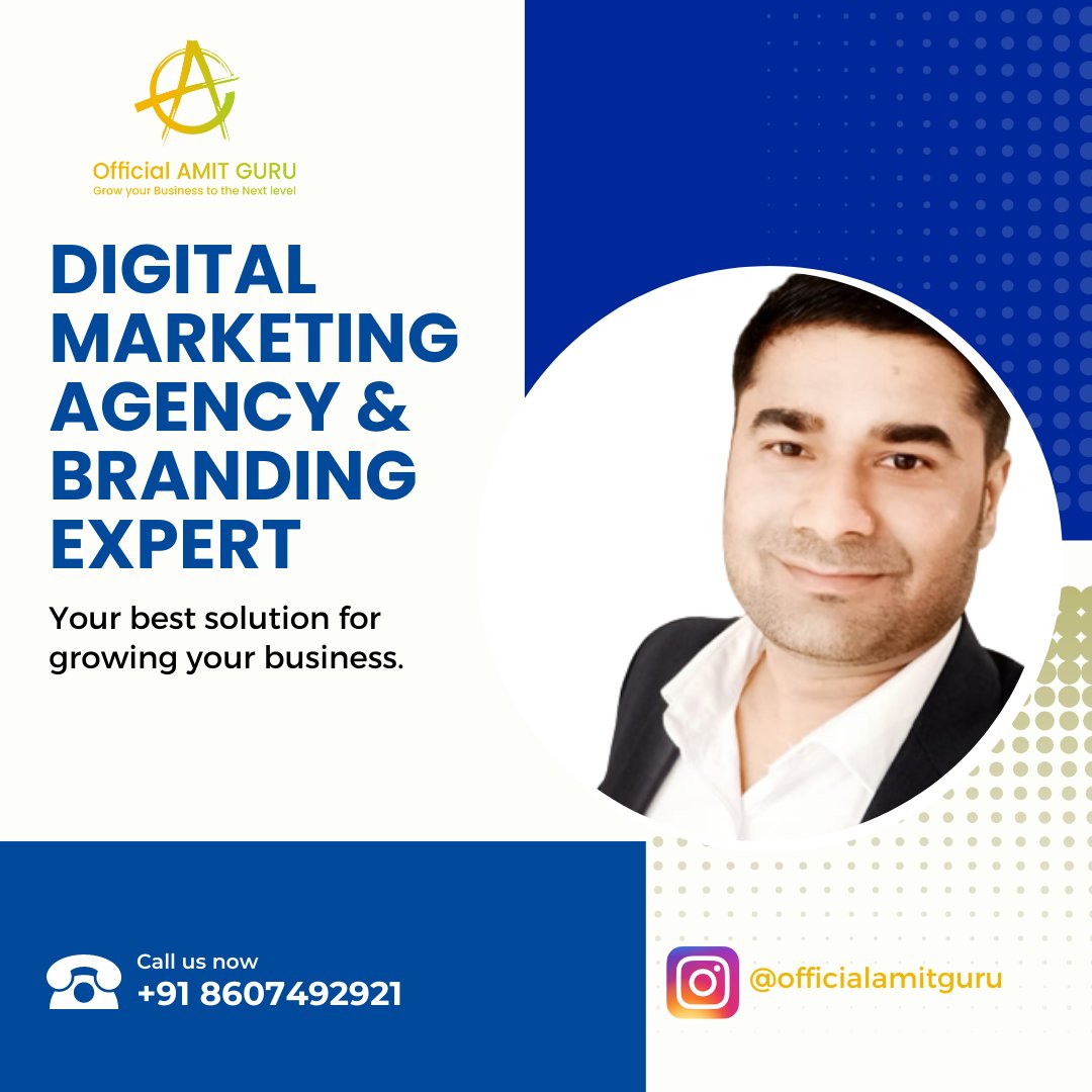 Official AMIT GURU 
Digital marketing agency and Branding Expert
We help you grow your business to the next level.

#marketingagency #growyourbusiness #marketing #agency #expert #businesses #help #brandingexpert #growbusiness #digitalmaketing #business #socialmedia #community