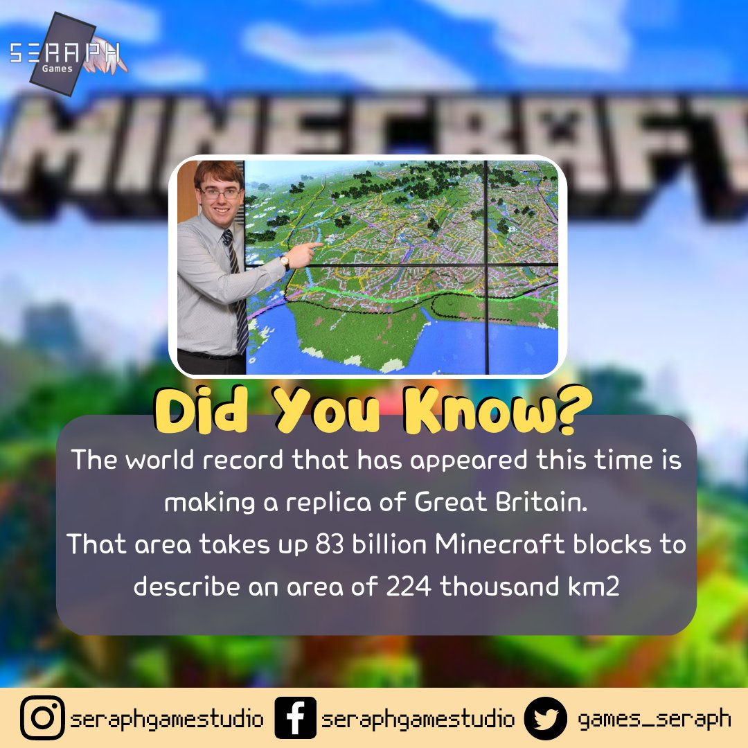 games_seraph's tweet photo. The largest real-world replica in Minecraft, namely the map of Great Britain!

#seraphgames #pixelgames #minecraft #worldrecord #fungames https://t.co/LNImHsRCrI