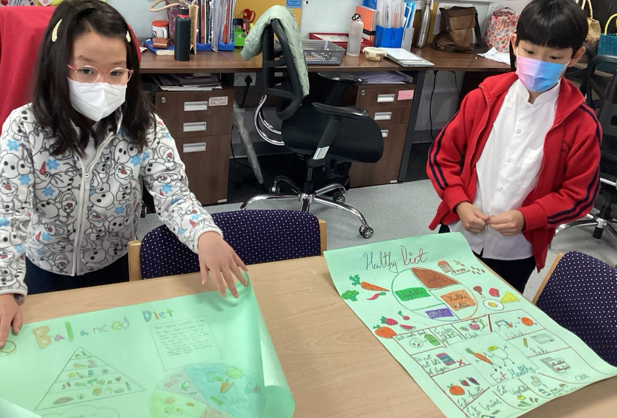 Year 6 illustrating their knowledge for Healthy Diet.
Healthy diet for a #zerohungerworld. Learning to read food labels and saying yes to nutritious food. <a href="/TBS_Delhi/">TBS Delhi</a>