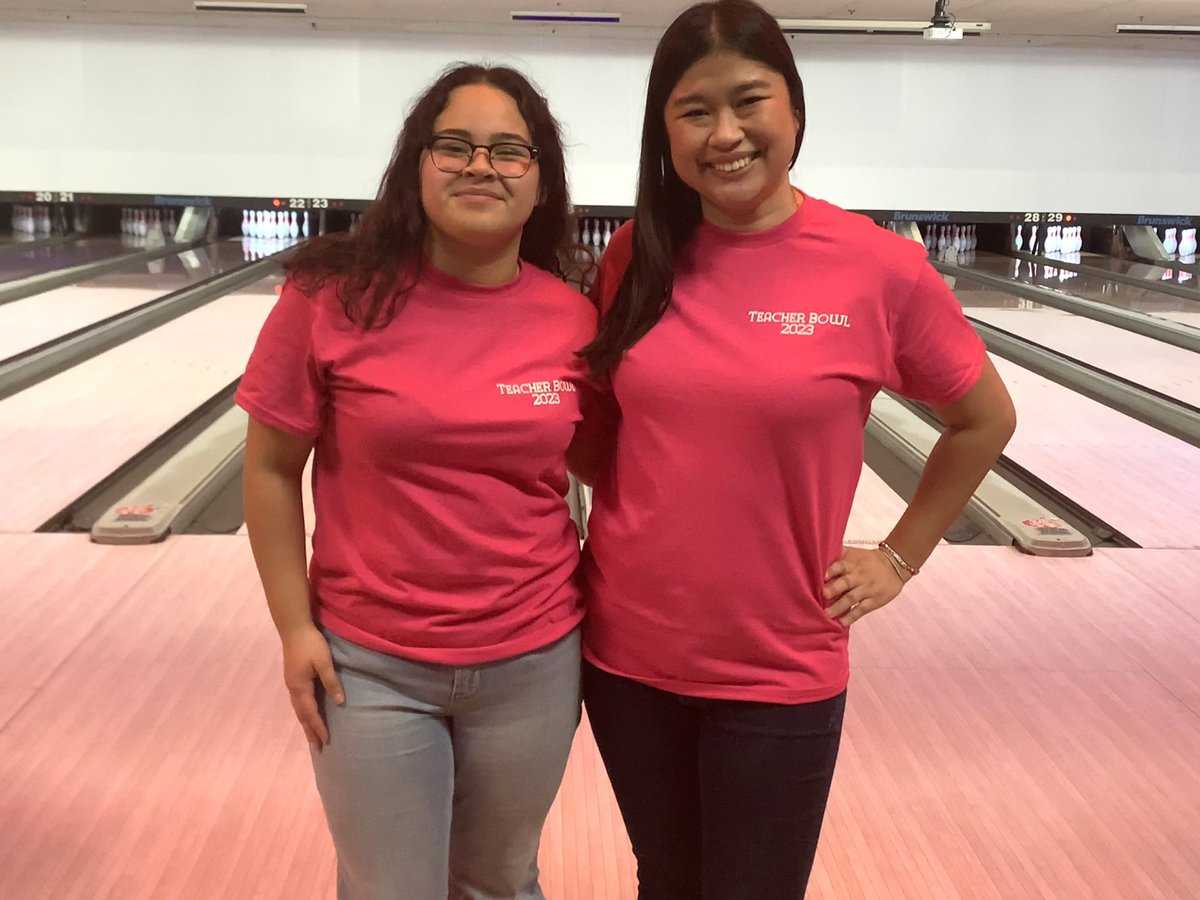 Gutter Girls 2023! 🎳Nothing better than seeing your student doing what she loves! Major props and much love for the circut shirts. Katie really knows the way to a teacher’s heart💗  <a href="/GCHSGirlsBowl/">GCHS Girls Bowling</a> #ramily