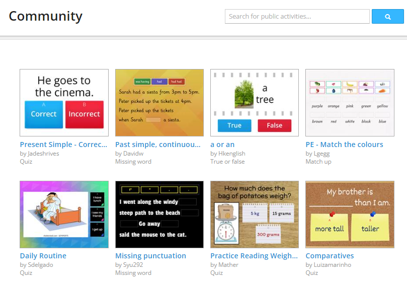 getwordwall's tweet photo. 📌💙The #communitypage is one excellent resource you can maximize with your Wordwall account. Activities shared with the public are accessible and can be saved to your profiles.
🔗https://t.co/hcnJoRmCO4
#wordwall #virtuallearning #languages #onlinelearning #education https://t.co/C7bxzWphVy