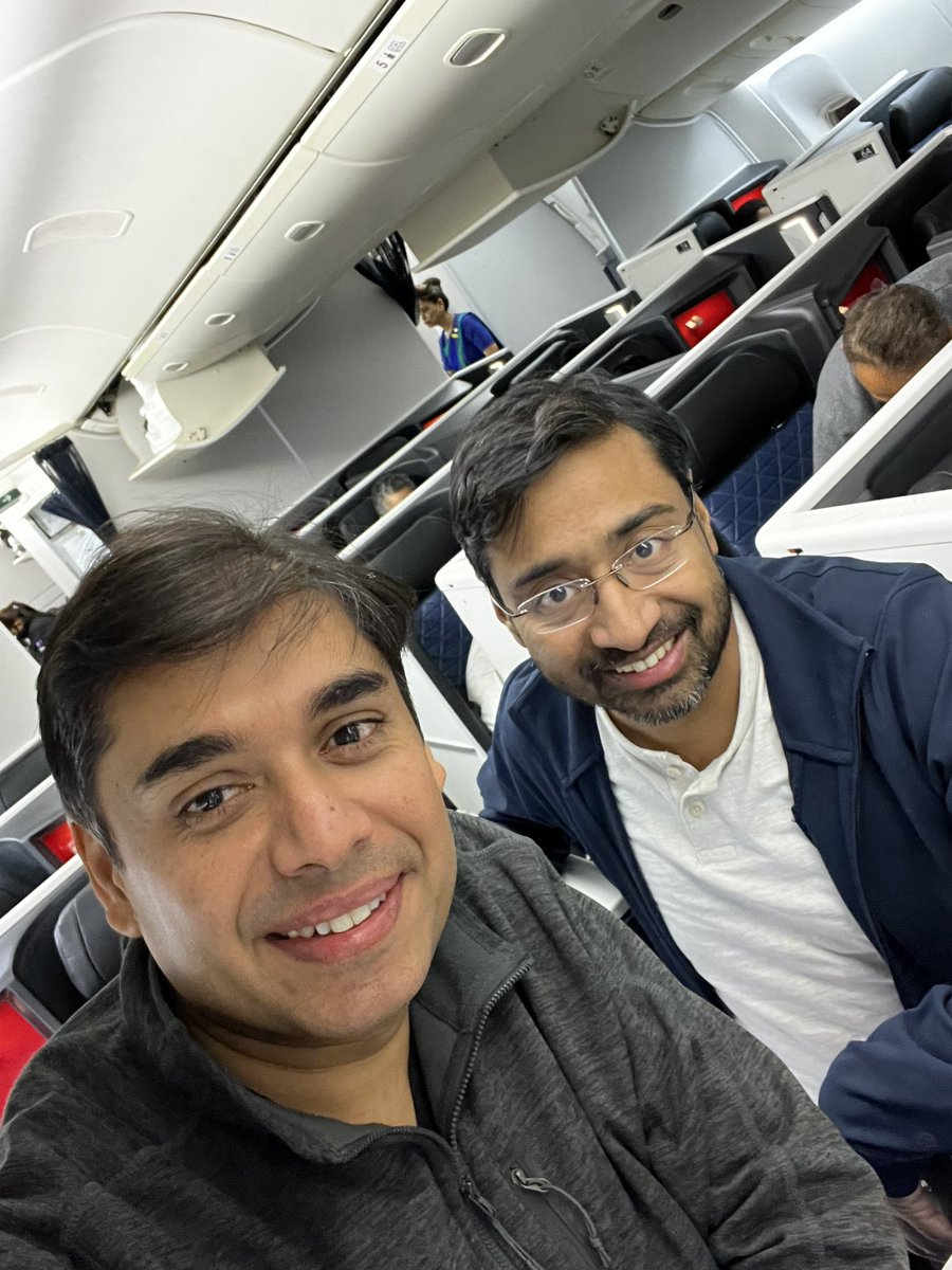 Just boarded @airindiain flight from SFO to BLR w/ @abhaysinghal. Must say, am stunned with the aircraft, it’s so good. Felt so proud. Love it. Congratulations @TataCompanies & Chandra! Jai hind!