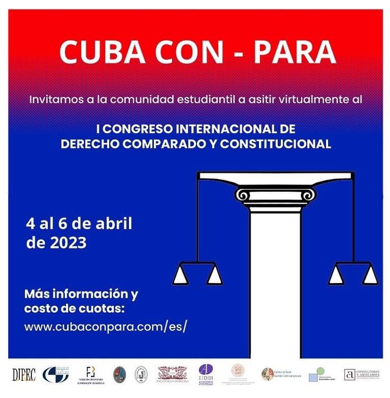 Cordial invitación al <a href="/cuba_con_para/">Cuba Con-Para</a>, Congreso al que <a href="/AcademiaIDH/">Academia IDH</a> es coauspiciadora, <a href="/IreneSpigno/">Irene Spigno</a> integrante del comité científico y yo del organizador. Nuestro agradecimiento a <a href="/tyan_guzman/">(Teodoro) Yan Guzman Hernández</a> y a todo el equipo.