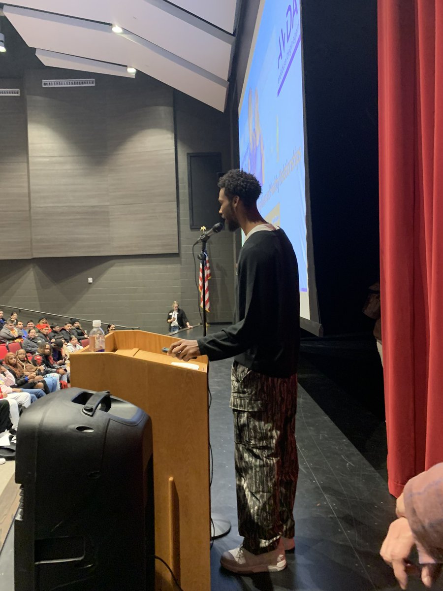 Thank you John Reyes from the <a href="/AVDA_TX/">AVDA</a> along with Tari Eason of <a href="/HoustonRockets/">Houston Rockets</a> for gracing Furr HS to speak about Domestic Abuse and healthy relationships. <a href="/EdleaderMoran/">Tammie Moran</a> <a href="/sirkim05/">De Castro</a> <a href="/Rene_Lugo1/">Rene Lugo</a> <a href="/mswheatfall/">Alfiee Wheatfall</a> @mrs_ebradley <a href="/J_Calmese/">Jarrid Calmese</a> #relationshipmatter