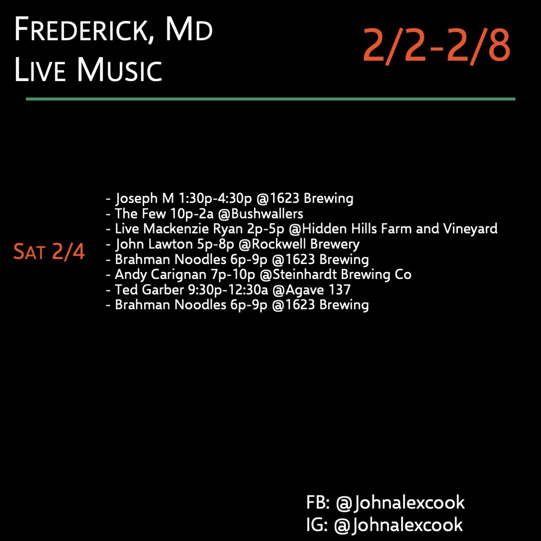 JohnAlexCook's tweet photo. Come join me at Anchor Bar tomorrow night for some Thursday night fun, or there's Fire and Ice downtown, along with a bunch of cool makin' some music downtown!

#livemusic #localmusic #songwriter #singersongwriter #folkmusic #americana #frederickmd #maryland #countrymusic https://t.co/sTyPo6guI5