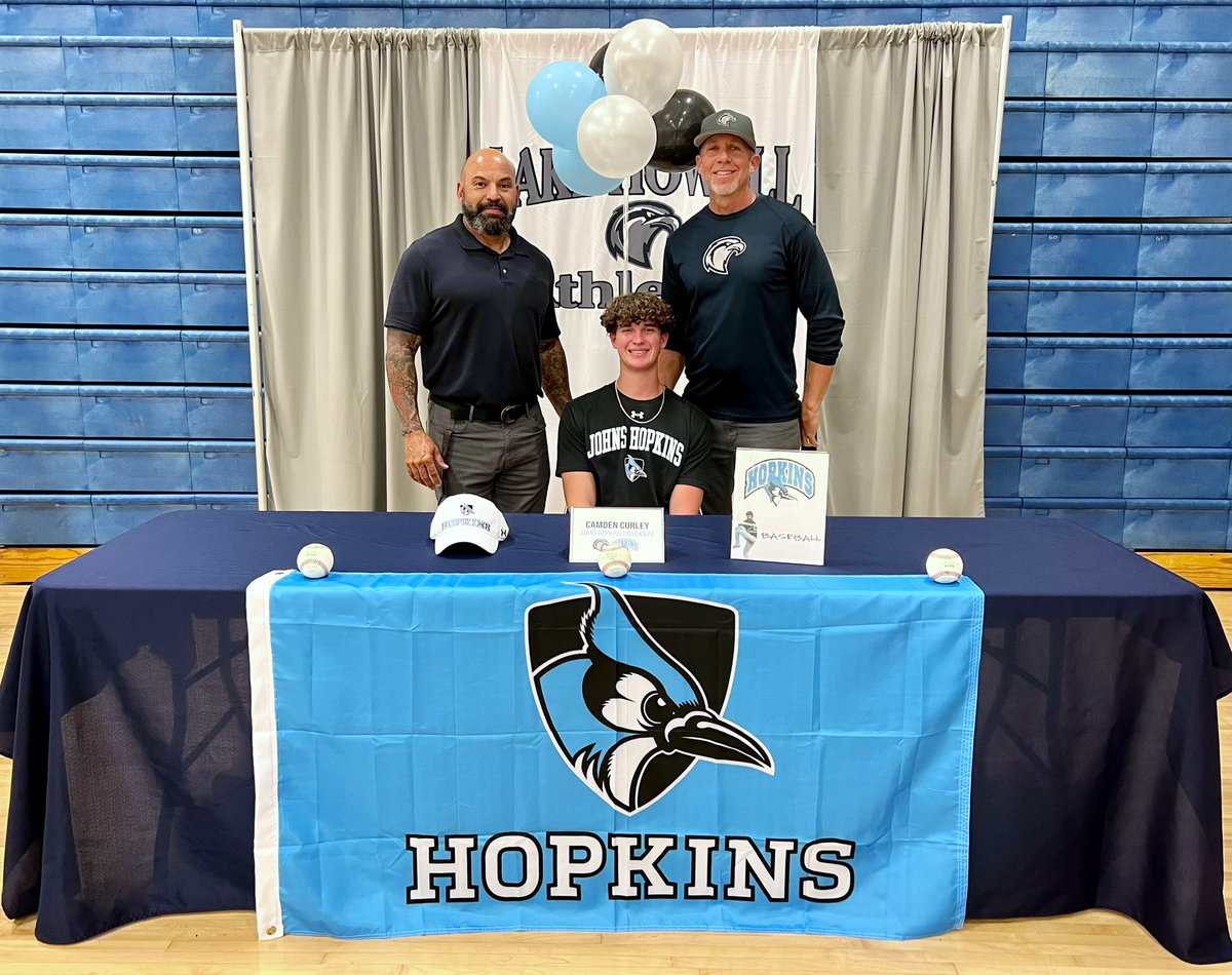 Congratulations to <a href="/CamdenCurley/">Camden Curley</a> on signing his #NLI to Johns Hopkins University today!!🐦⚾️
<a href="/LHHS_Athletics/">Lake Howell Athletics</a> <a href="/JHUBaseball/">Johns Hopkins Baseball</a>