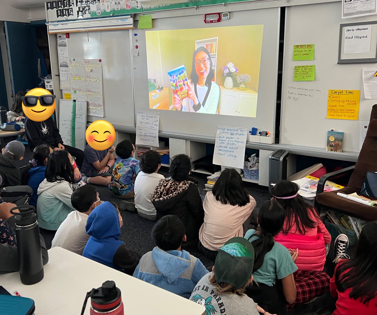 Loved spending #WorldReadAloudDay with @kellyyanghk   Our class is excited to start #FinallySeen when it’s released at the end of the month. #5thgrade