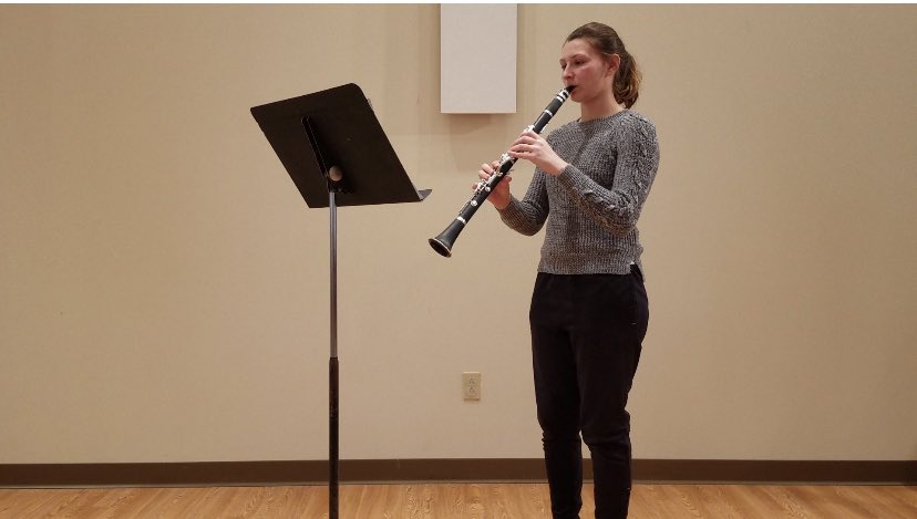 LucyHart25's tweet photo. I’m Lucy and I am studying to be a music teacher. I want to help kids enjoy making music and to be involved, like I am. I also love playing my clarinet! #xuedchat https://t.co/CKNNV4zrKF
