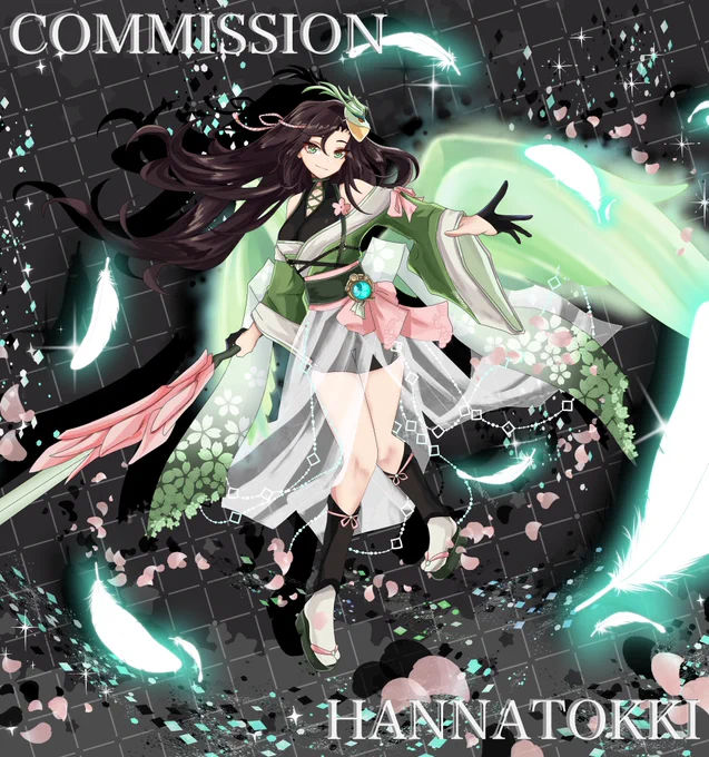 finished genshin splash art comm for !-#animeart #animegirl #GenshinImpactOC #commissionart 