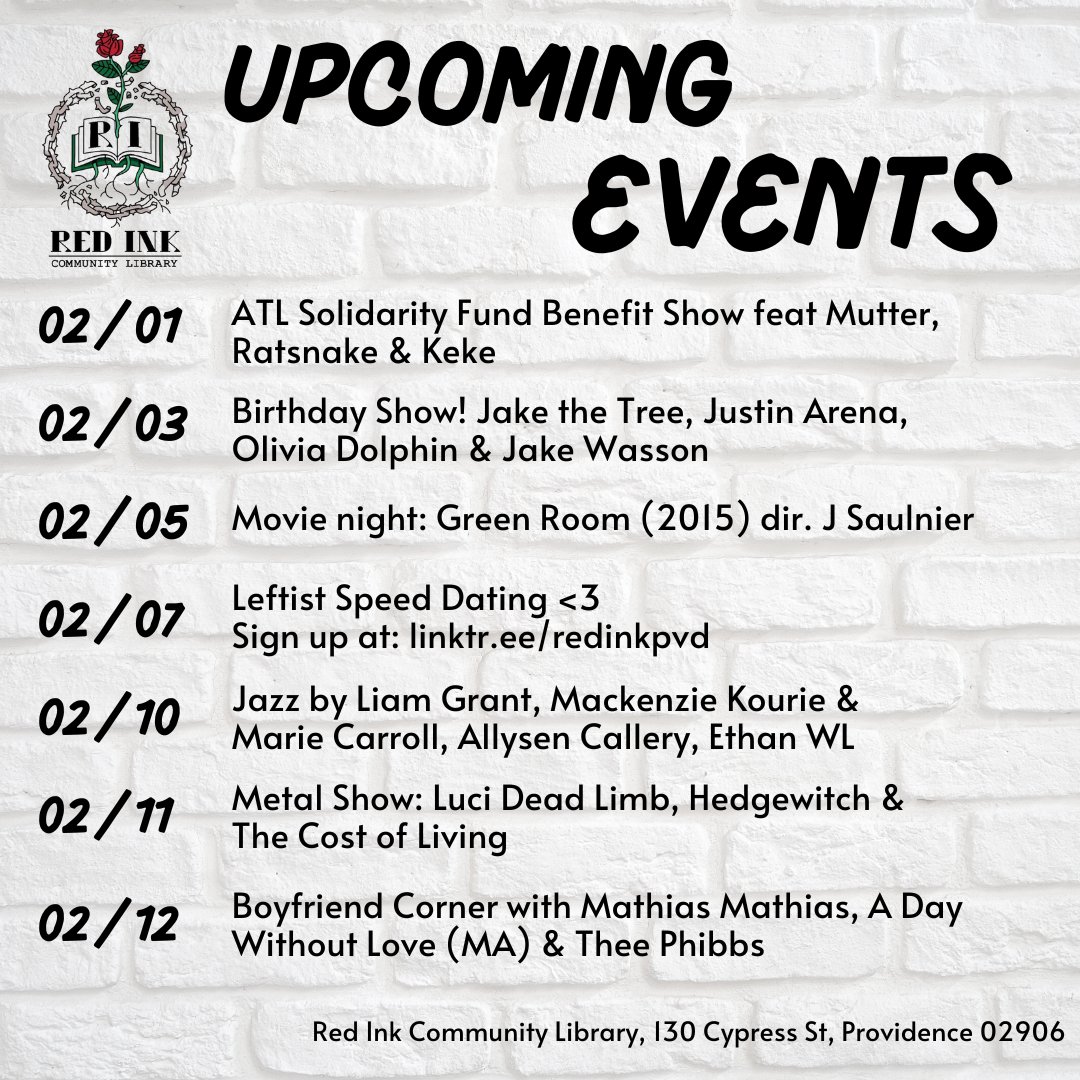 Exciting February! Hope to see you at one of our upcoming events 🌹