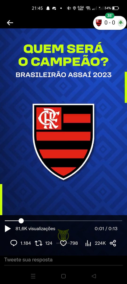 lipehorn's tweet photo. @Brasileirao Vamos a luta. https://t.co/AZaG5wFzu9