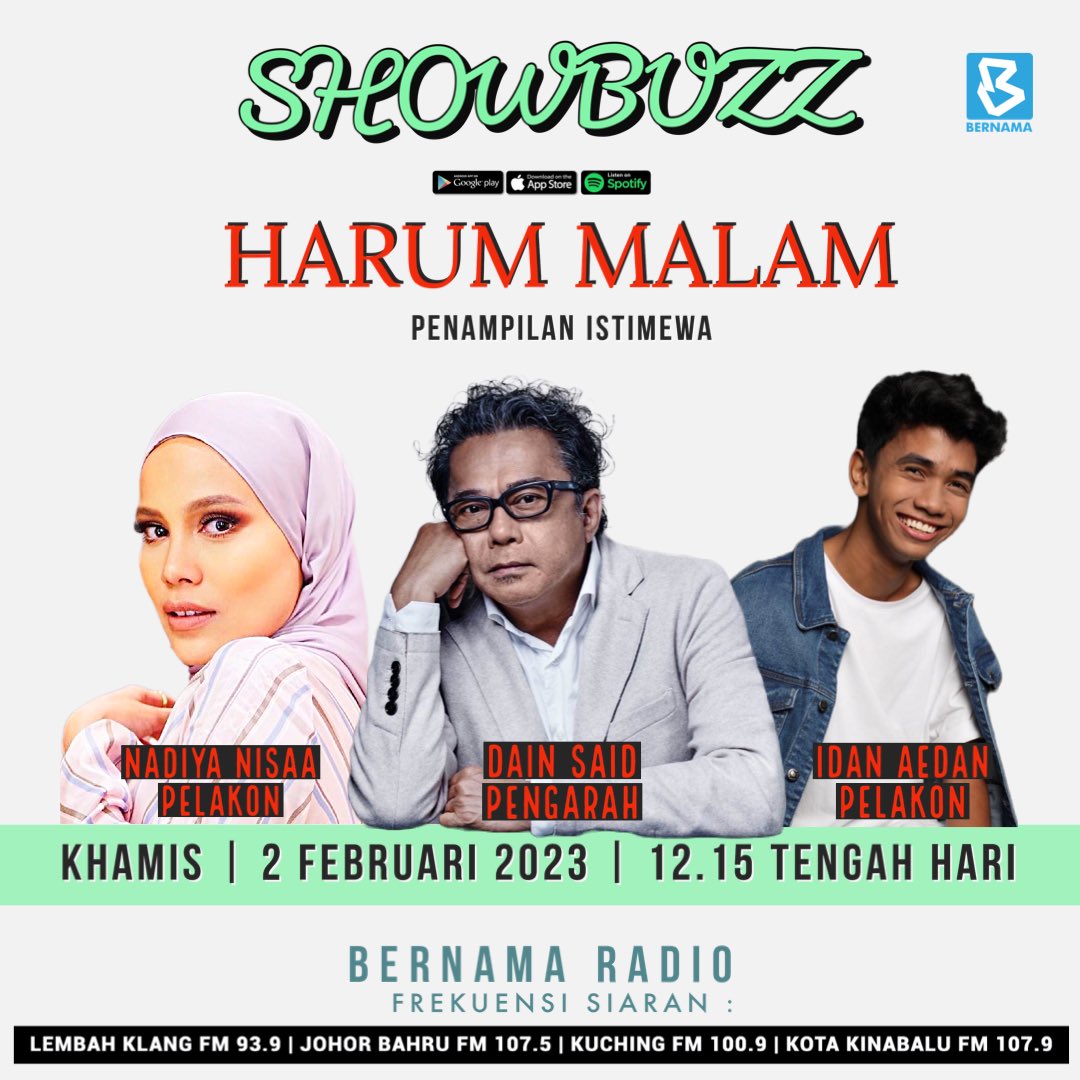 Bernama_Radio's tweet photo. Pengarah filem tersohor Dain Said, kini kembali dengan sebuah karya baru yang amat dinantikan-nantikan. Apakah kelainan yang bakal dibawakan dalam karya Dain Said kali ini?
Semuanya dalam #SHOWBUZZ - 12.15 tengah hari ini hanya di Bernama Radio.

#FilemTempatan 
#UntukAnda https://t.co/sLGKkOWcI4
