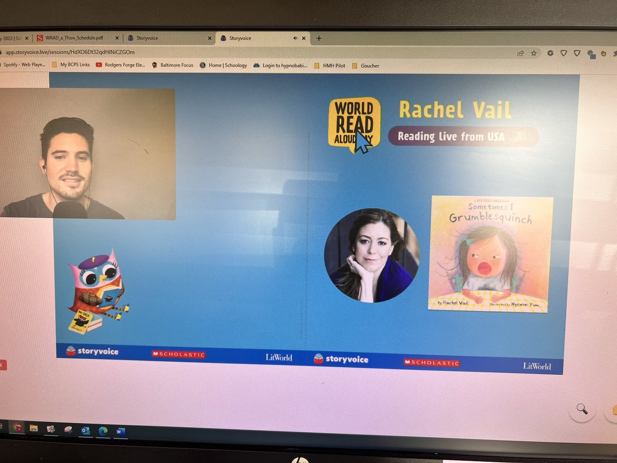 CarneysKinders's tweet photo. So cool - we got to listen live to a real life author (@rachelvailbooks ) as she read her book: Sometimes I Grumblesquinch for #WorldReadAloudDay ! Adding this one to our classroom library immediately! #kindergarten #bigfeelings @mrowlandRFES @RodgersForgeES @BaltCoPS https://t.co/zZG3oMIVxI