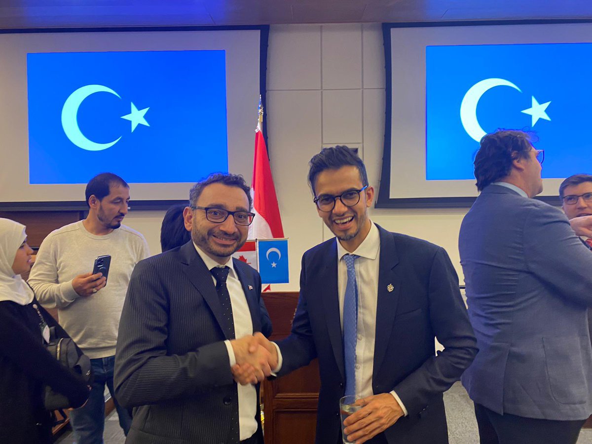 OmarAlghabra's tweet photo. Today was a historic moment as the House of Commons voted unanimously to support a plan that would resettle to Canada 10,000 Uyghur Muslims who have been displaced by horrible conditions in China. Thank you @SameerZuberi for all your leadership in moving this motion forward. https://t.co/G234qtZN2O