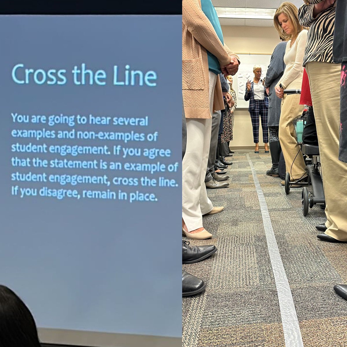 SherTSmith's tweet photo. Crossing the Line @debbie_broadnax @DrMcGill1 @lbailey801 @lairbeth1 today as we examined Tier 1 supports &amp; best practices! Love the resources from @CobbSchools Student Success Conference #lovetoleadhere https://t.co/qbNLuIraNu