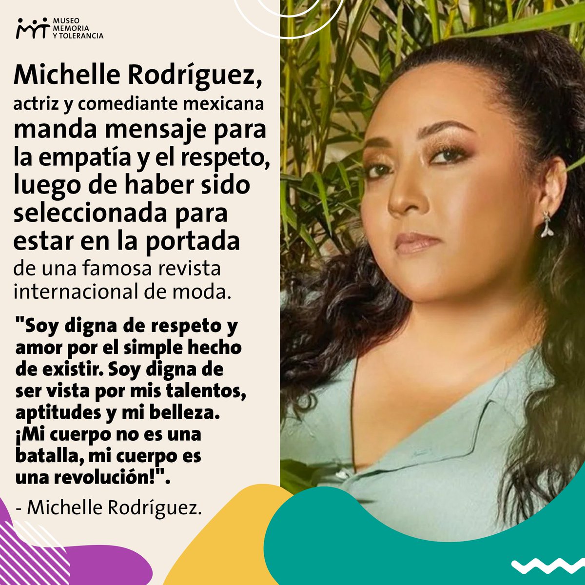 La actriz mexicana Michelle Rodríguez ha respondido de manera valiente, respetuosa y reflexiva a los comentarios negativos que recibió luego de ser la imagen de portada de una revista. 

1/3