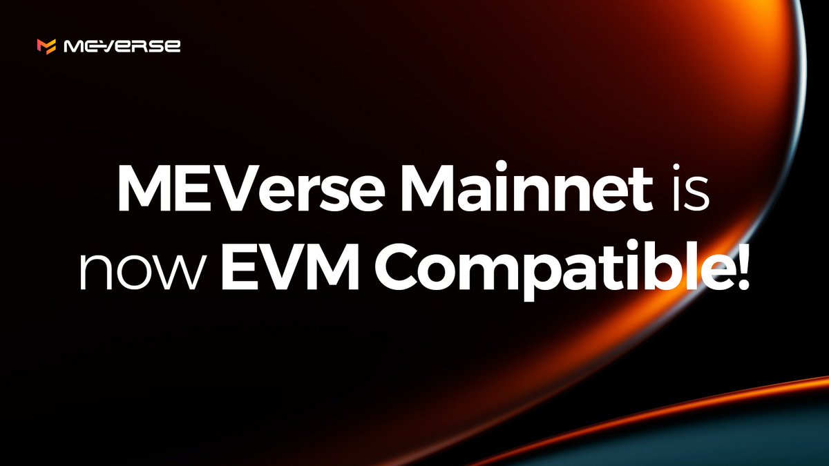MEVerseOfficial's tweet photo. We officially launched the #EVM on its mainnet!

From now, developers can build a blockchain project with their confident development language and, simultaneously, can take advantage of converting to MEVerse mainnet to use MEVerse's fast and low-cost fee of blockchain technology. https://t.co/bQWbfZaoCf