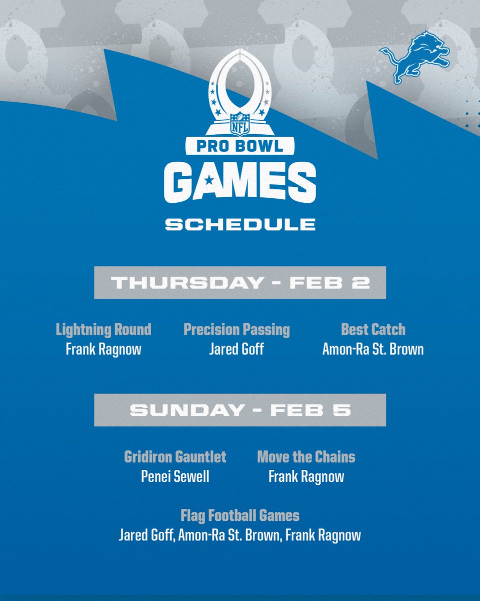 Lions's tweet photo. Looking forward to the #ProBowlGames! 

@KNARFWONGAR
@peneisewell58 
@amonra_stbrown
@JaredGoff16 https://t.co/EEnGZVnhSU