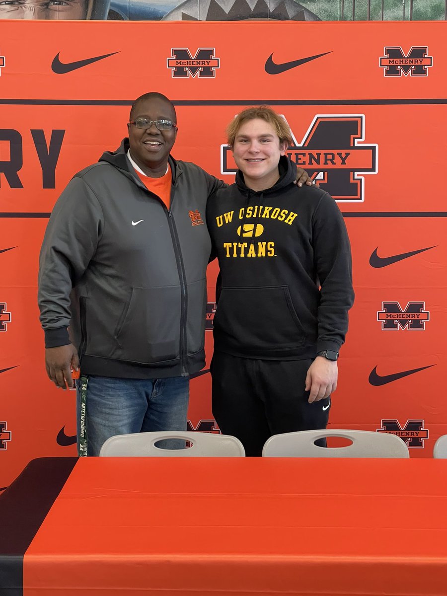 So proud of <a href="/EliNothdorf/">Elijah Nothdorf</a>!  I can’t wait to see what the next 4 years has to offer.   Thank you to everyone who has helped and supported his journey. Let’s go <a href="/UWOFootball/">UW-Oshkosh Football</a>!  <a href="/McHenryFootball/">McHenry Football</a> <a href="/MrJonNiemic/">Jon Niemic</a> @coachbeard