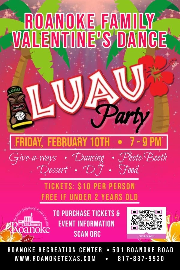 Valentines's Day will be here soon! ❤️ If you're looking for a family-friendly way to celebrate, check out the Roanoke Valentine's Dance! 👯 
Purchase tickets here -> roanoketexas.com/337/Valentines… 
#roanoketx #northlaketx #trophyclubtx