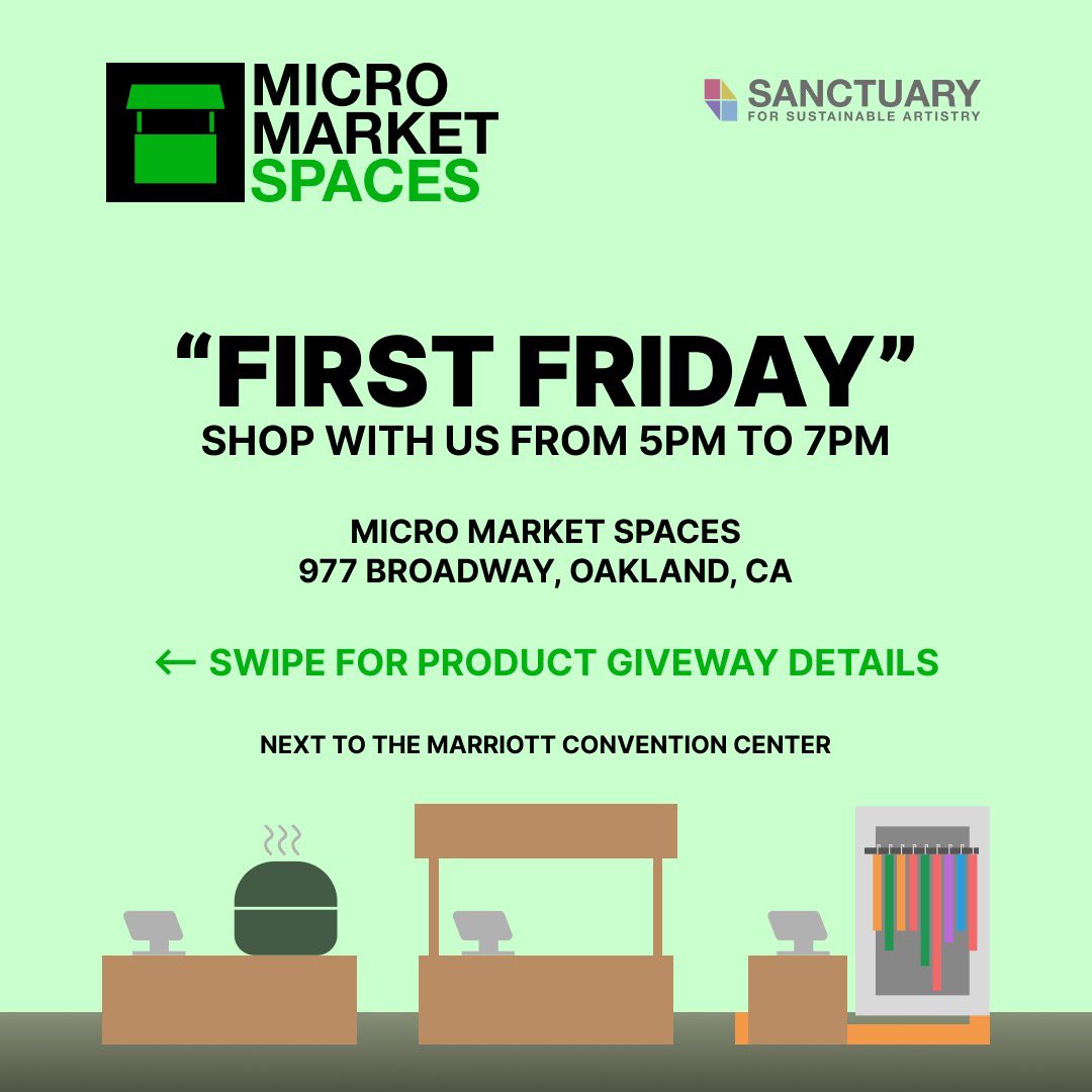MilesGDotson's tweet image. Pull up at the Micro Market Oakland on Friday. We have a product giveaway and some amazing merchants to highlight. #permanentoverpopups
