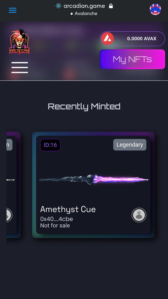 Mint is live!
Get your 8Ball NFT Cue from here:  arcadian.game