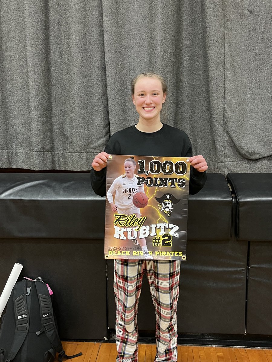 Congratulations to Black River Junior Riley Kubitz - 1000 point scorer!!!!