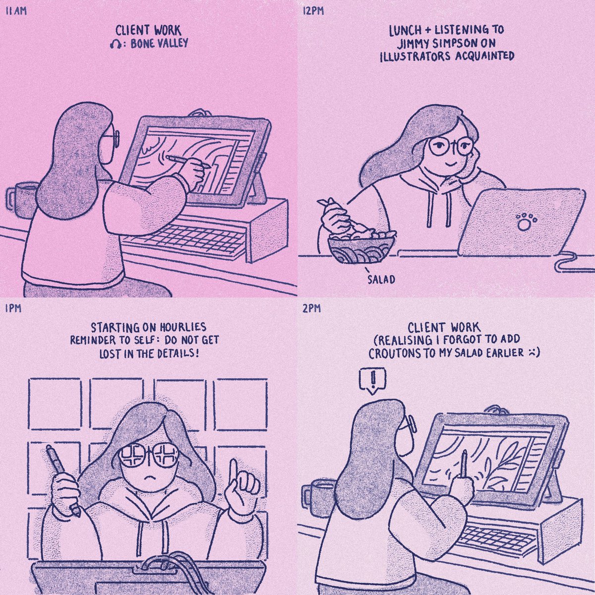 11am - 2pm #hourlycomicday 