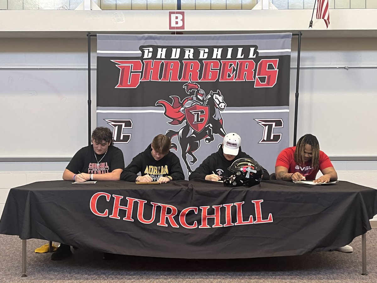 Churchillgames's tweet image. Justin, Dylan, Caleb and Damani took it to the next level today.  You’ve made Charger Nation proud, keep chasing your dreams! @LC_CHARGERS @LivoniaDistrict @CHS_Chargers #livoniapride