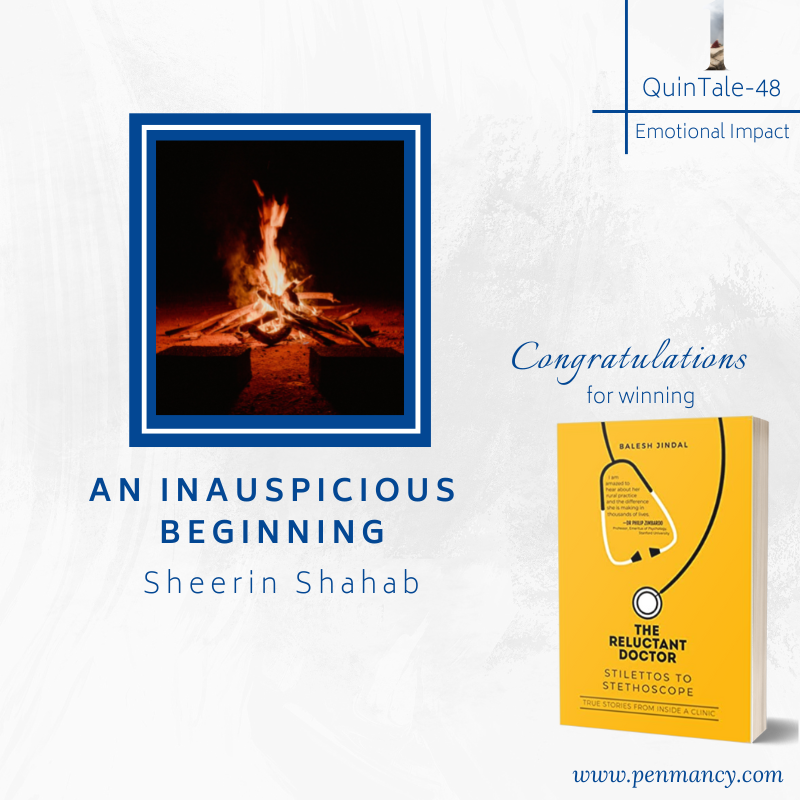 penmancy's tweet image. #QuinTale-48 Results

Please join us in congratulating:
🏅 Dainty by Lakshmi Ajoy [Plot]
🏅 Manuscript Factory by Lalitha Ramanathan [Editing]
🏅 An Inauspicious Beginning by Sheerin Shahab [Emotional Impact]

Congratulations on winning 'The Reluctant Doctor' by Balesh Jindal