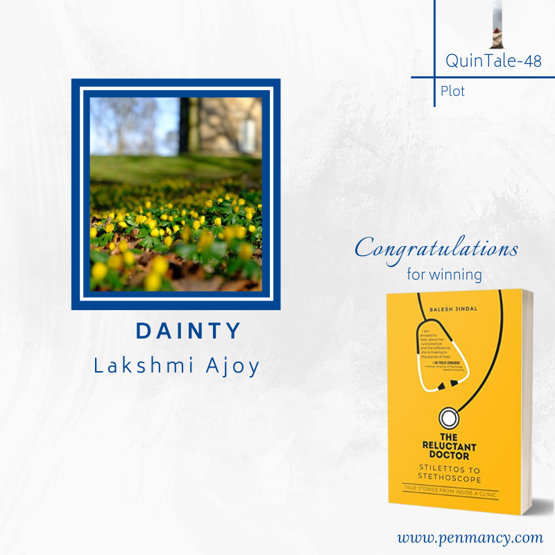 penmancy's tweet image. #QuinTale-48 Results

Please join us in congratulating:
🏅 Dainty by Lakshmi Ajoy [Plot]
🏅 Manuscript Factory by Lalitha Ramanathan [Editing]
🏅 An Inauspicious Beginning by Sheerin Shahab [Emotional Impact]

Congratulations on winning 'The Reluctant Doctor' by Balesh Jindal