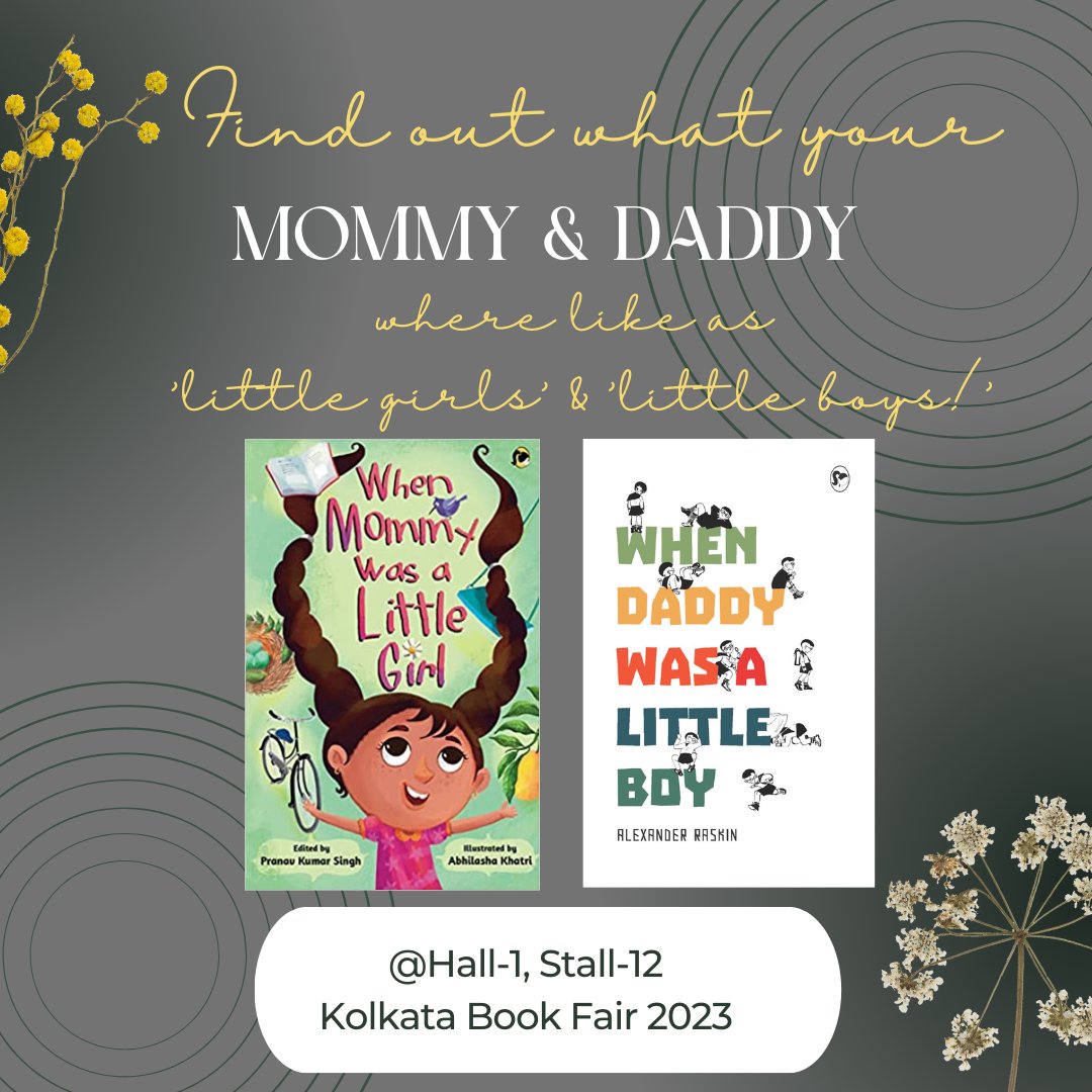Nomoskar #Kolkata! 
When are you coming to the #KolkataBookFair today?
#Mommy and #Daddy are here in Hall - 1, Stall - 12 to tell you stories of what they did when they were 'little girls boys!' 
#boimela
#whenmommywasalittlegirl #whendaddywasalittleboy
#mom #dad  
#ponytalebooks