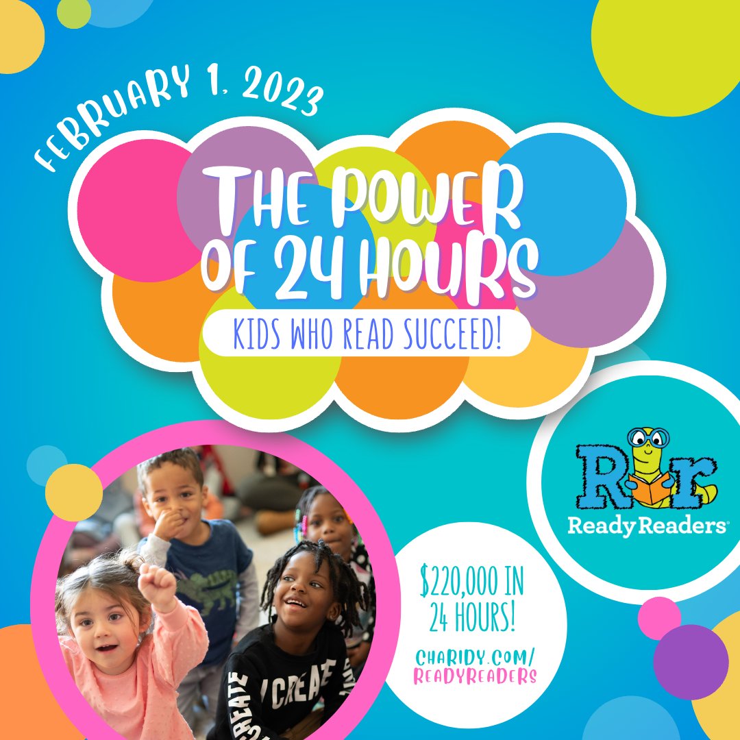 Have you logged on to join our storytimes yet today?? There's still time! We'll have storytimes led by our wonderful volunteer readers running through the night until tomorrow, February 2nd, at 2pm at charidy.com/readyreaders. Go check it out now!
#KidsWhoReadSucceed #storytime