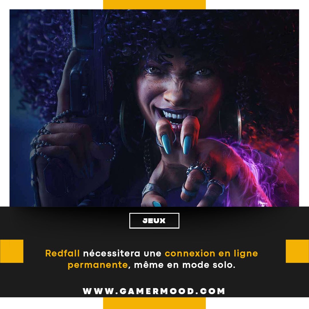 GamermoodM's tweet photo. Dans une FAQ de #Redfall, Arkane Studios a confirmé que "Une connexion en ligne permanente est requise pour le mode solo et le mode coopératif." https://t.co/VOoAgF2yic