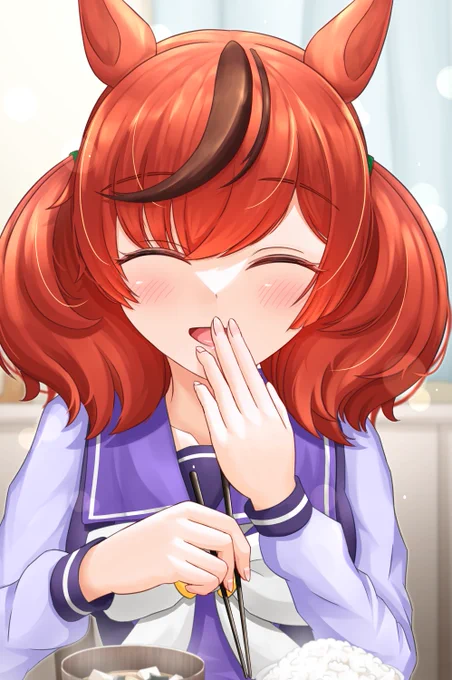 ((ど、どうかな…))「…美味しい?よかった!」#ウマ娘 #ナイスネイチャ 