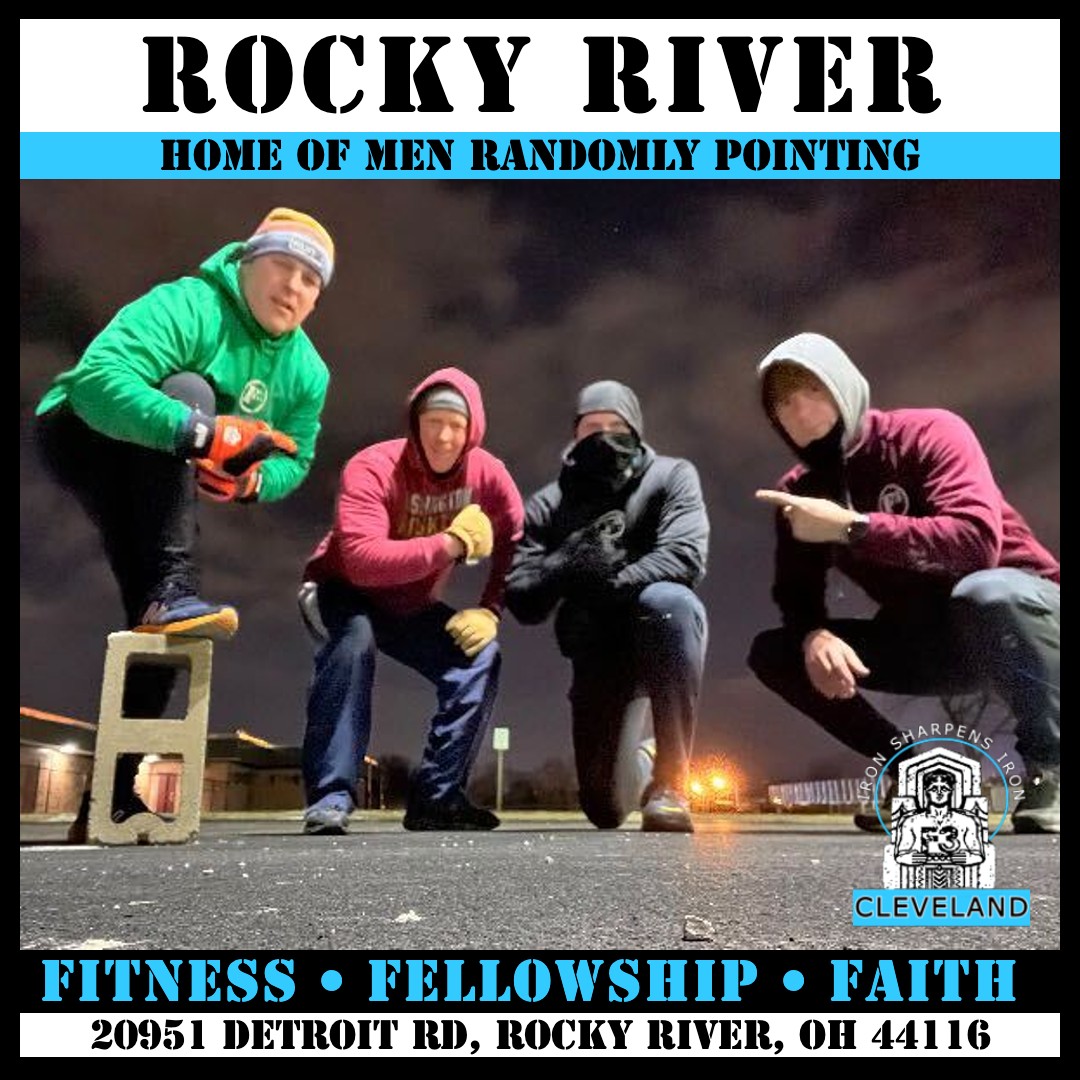 F3Cleveland's tweet image. F3 Cleveland. Home of men randomly pointing and free workouts
#freeworkouts #pointingfingers #biceptraining 
#f3river #f3cleveland #F3Nation
