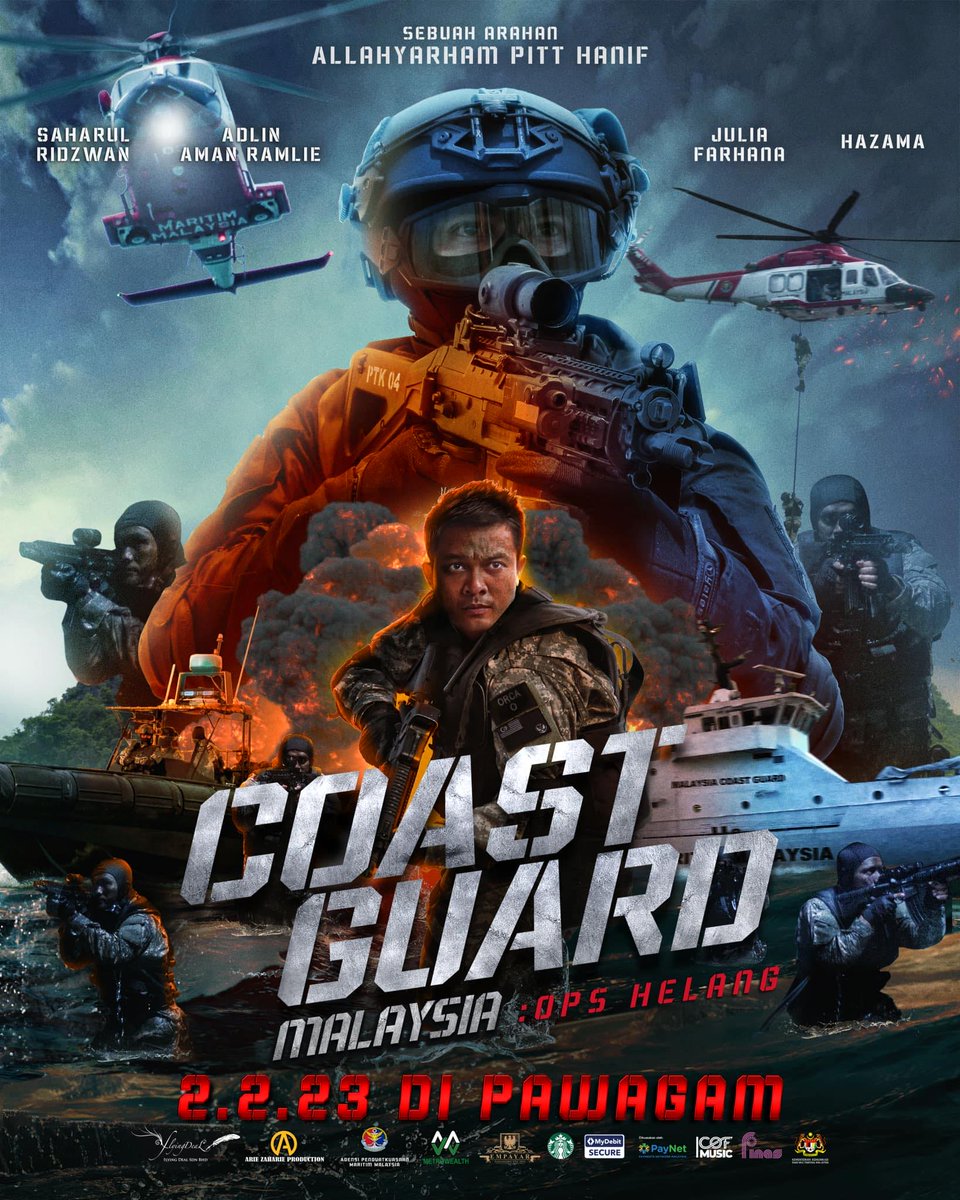 GSCinemas's tweet photo. Coast Guard Malaysia: Ops Helang kini di pawagam!
Cepat! Beli tiket sekarang! ๐คฉ #CoastGuardOpsHelang https://t.co/1jfRFGR7GX
