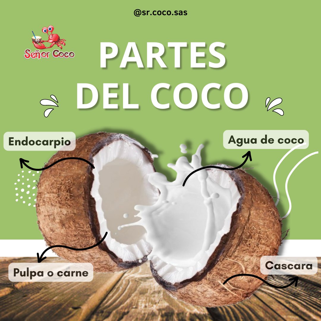 ¿Conocías estas partes? #soyseñorcoco
#señorcoco busca enseñar y ayudar a descubrir todo lo que oculta esta deliciosa fruta.
Te invitamos ha que hagas tu pedido y disfrutes nuestros deliciosos productos a base de coco, pagina web señorcoco.com o al whatsapp 3118139697.