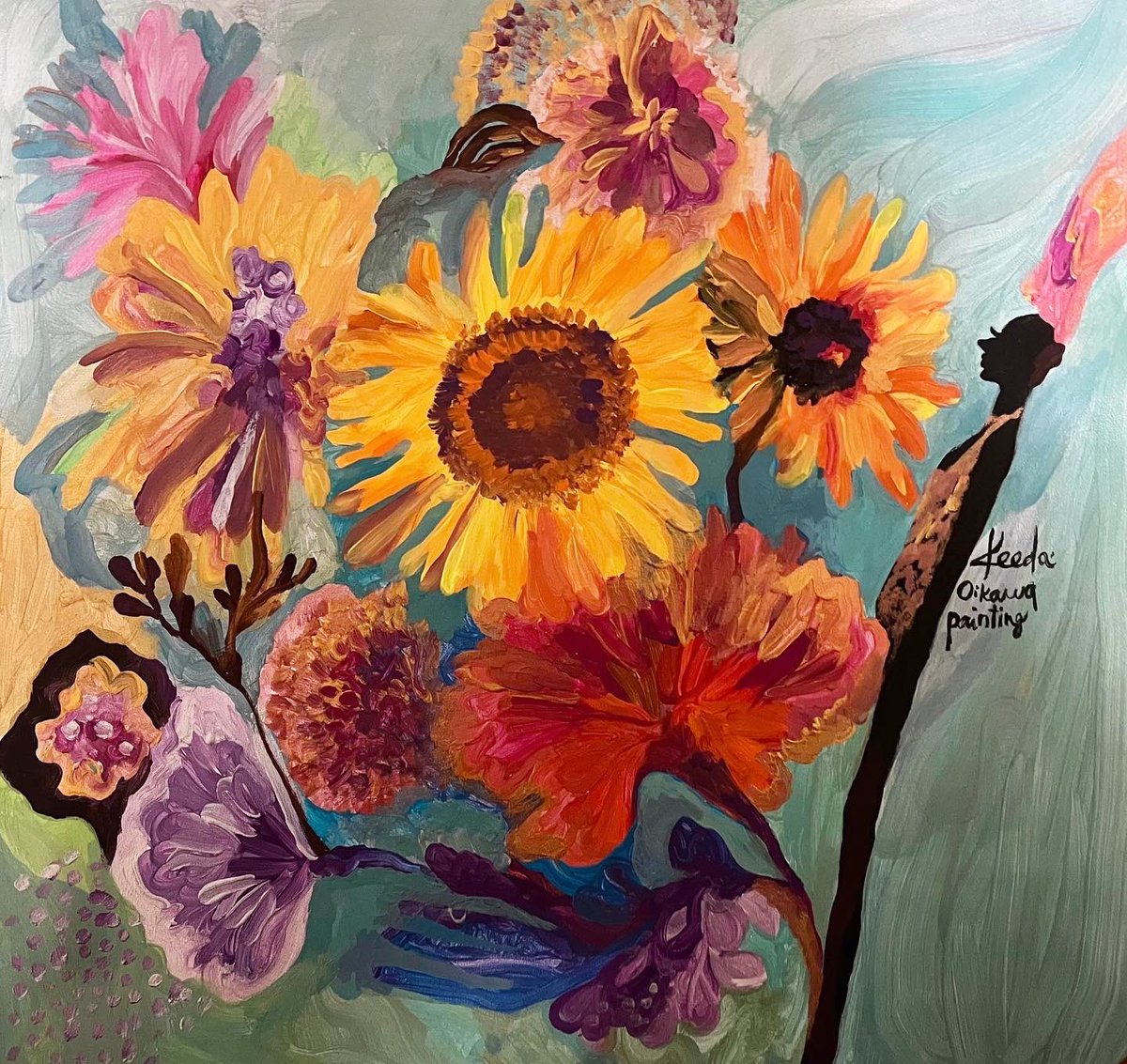 keedaoikawa's tweet photo. Flowers...

#painting 
#peace 
#peaceful 
#flower
#oikawakeeda 
#keedaoikawa 
#keeda_painting 
#art
#collaboration 
#及川キーダ https://t.co/bfMkl0RFuf