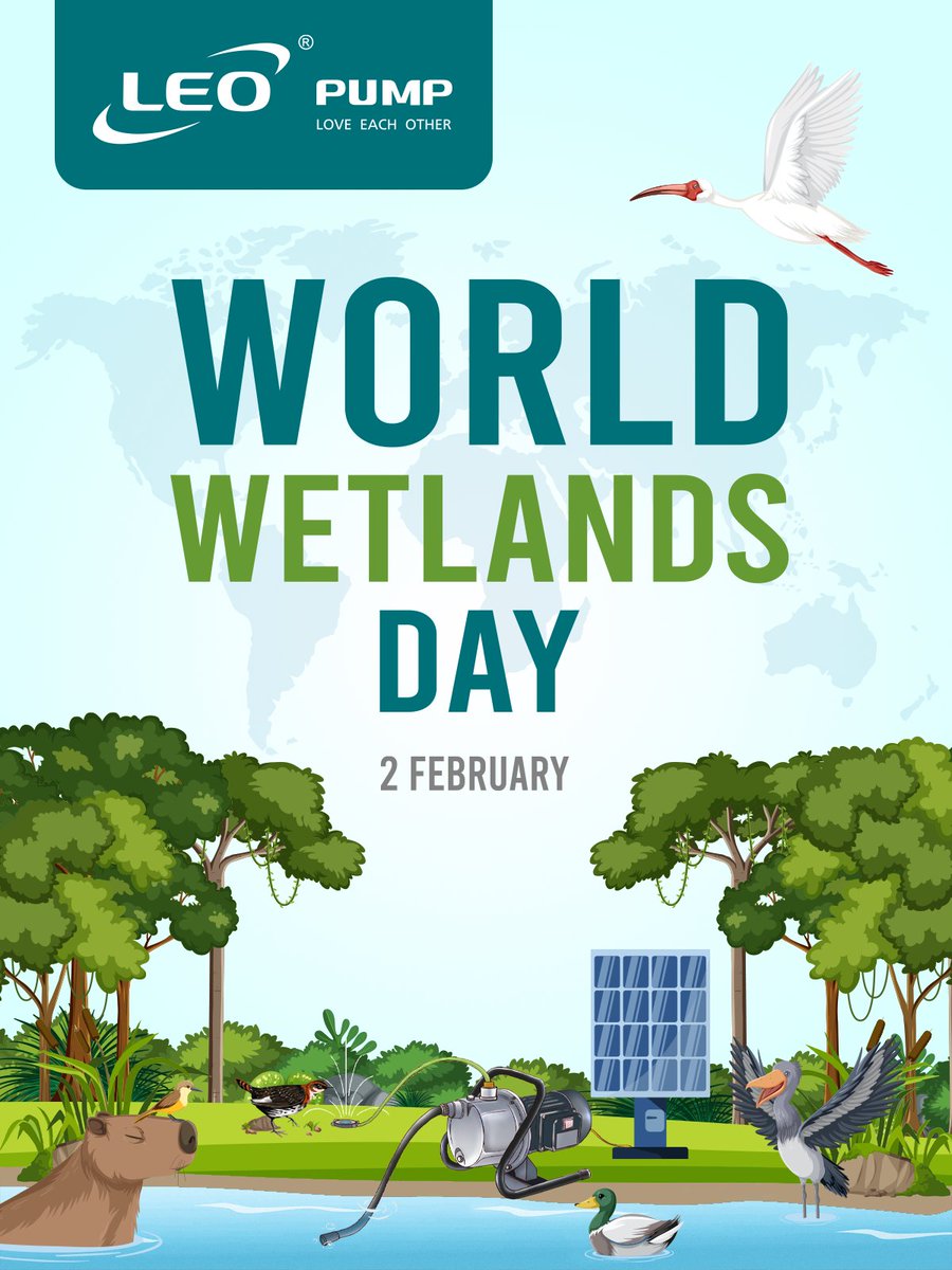 Adhering to sustainable development, LEO provides pump & system solutions that contribute to the maintenance of wetland ecology.🌱 
We appeal to everyone to do things we can to protect the wetlands. 🌏

#LEOPUMP #WorldWetlandsDay #ForWetlands #WeNeedWetlands #Sustainability