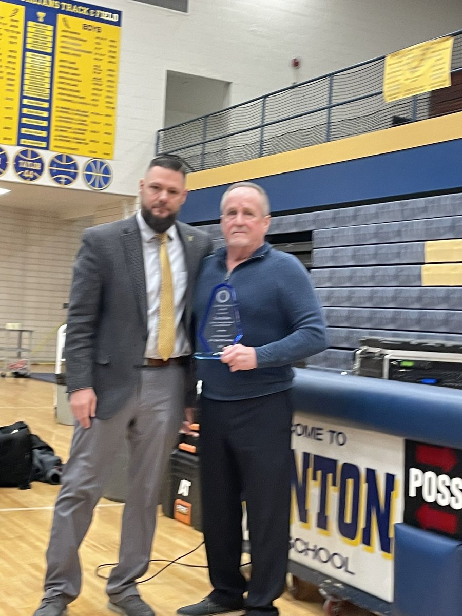 Very honored to acknowledge Tom Bluhm tonight!  Tom has 52 years of coaching under his belt, with the last 45 years being at Trenton.  It was great to see many THS Alum attend and celebrate Tom.  Lucky to have you as a coach, thank you for all that you have done for Trenton!