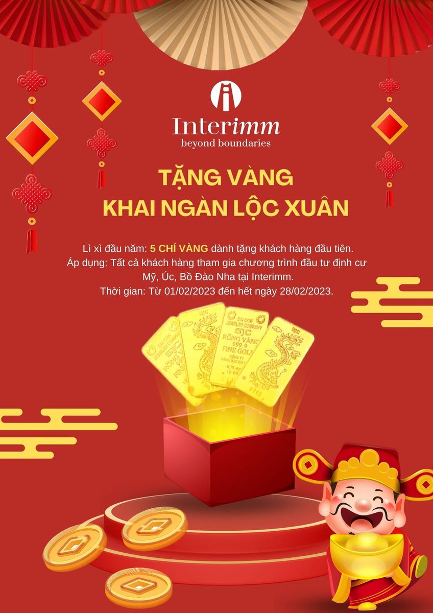 InterimmVietnam's tweet photo. 🎇🎇🎇 Nhận lộc vàng khai xuân như ý cùng Interimm - https://t.co/Fens2GMokd
#interimm #dinhcuchauau #dinhcubodaonha #goldenvisa #dinhcuuc #visa188 #eb5 #dautueb5 #dinhcumy #congtytuvandinhcu #xuan2023 #xuanquymao https://t.co/ESpTz2oQQu