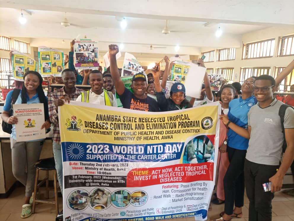 The Parasitology and Public Health Society of Nigeria (PPSN) Nnamdi Azikiwe University  Chapter on Wednesday, 1st February 2023 held a road show as part of sensitization and awareness to commemorate the 2023 World Neglected Tropical Diseases (NTD) Day.#ActNow #EndNtds  #yeswecan