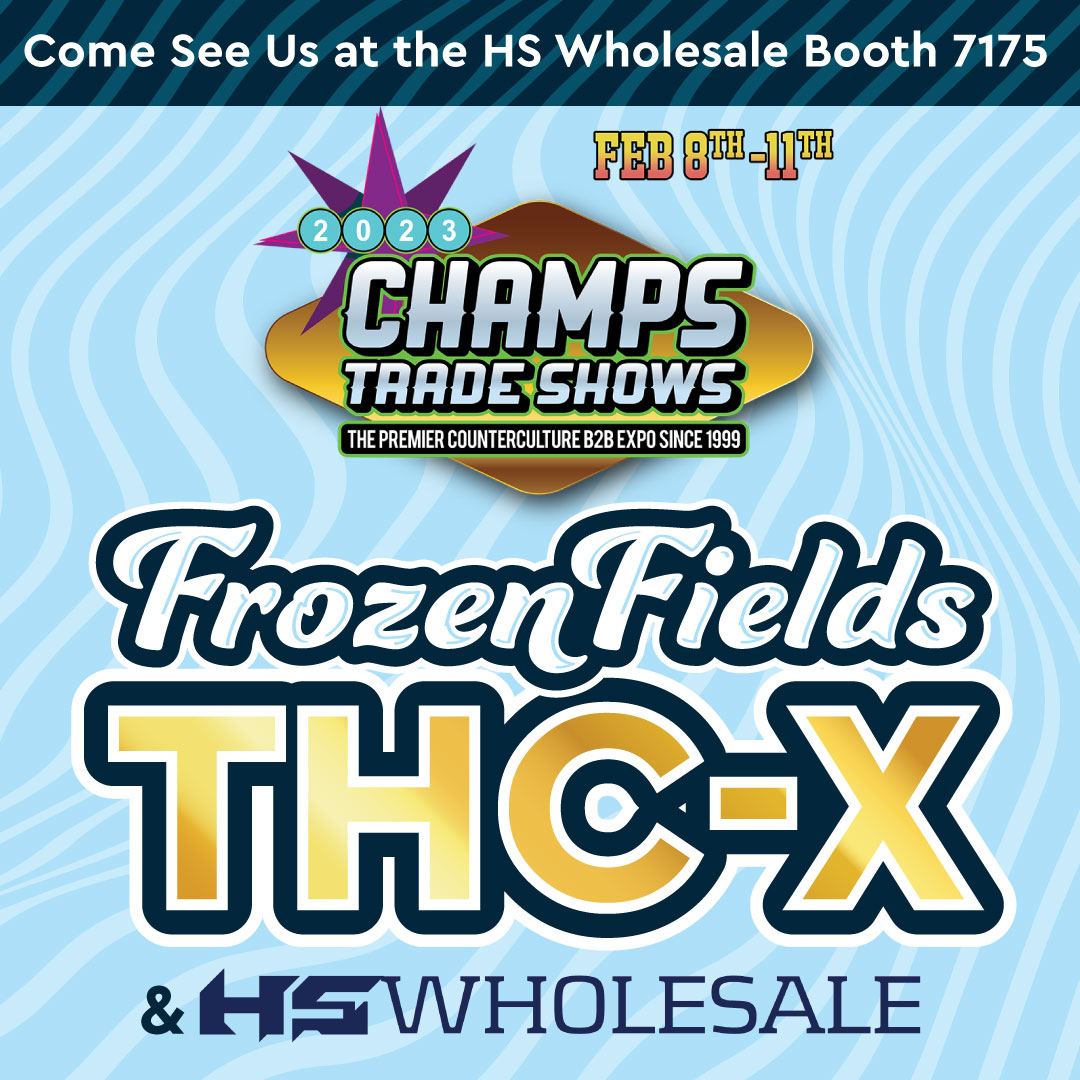 One week left until Champs Trade Shows counterculture B2B Expo in Las Vegas Convention Center Feb 8 - 11, 2023. Meet the team at Booth 7175. Get that Frozen Fields Feeling &amp; our Patent Pending THC-X. #champstradeshows #LasVegas #counterculture #b2b #THCX #frozenfields