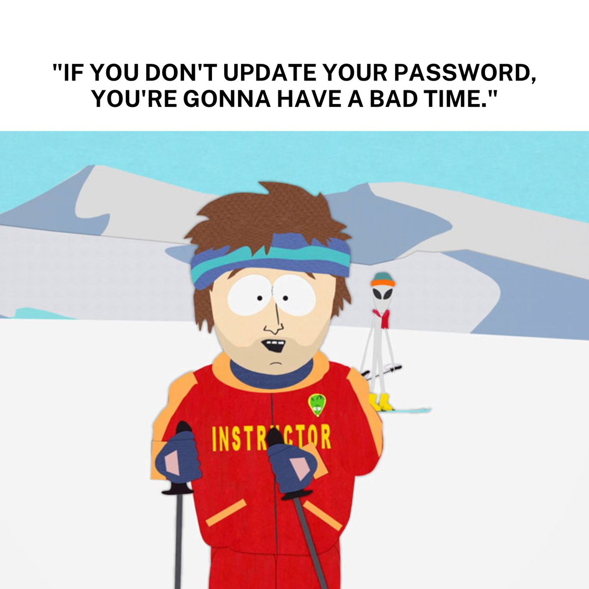 GovofCO's tweet photo. When was the last time you updated the passwords to your email and social media accounts?

Changing your password quarterly reduces your risk of exposure and avoids several IT Security dangers. https://t.co/Kx8mGvnKIB