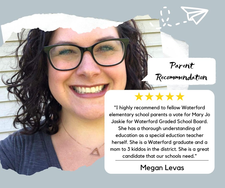 Thank you, Megan, for your kind words. I'd be honored to be a voice for the families of Waterford. 💚

Primary Election is Feb 21st - Get out and vote Jaskie 

<a href="/WaterfordGraded/">Waterford Graded School District</a> School Board Candidate