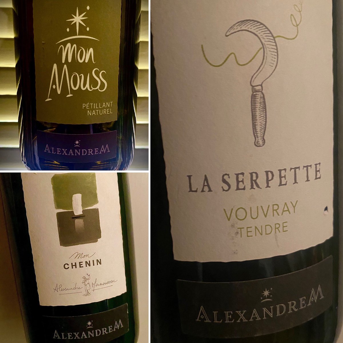 Three superb and distinctive expressions of #cheninblanc by Alexandre Monmousseau.