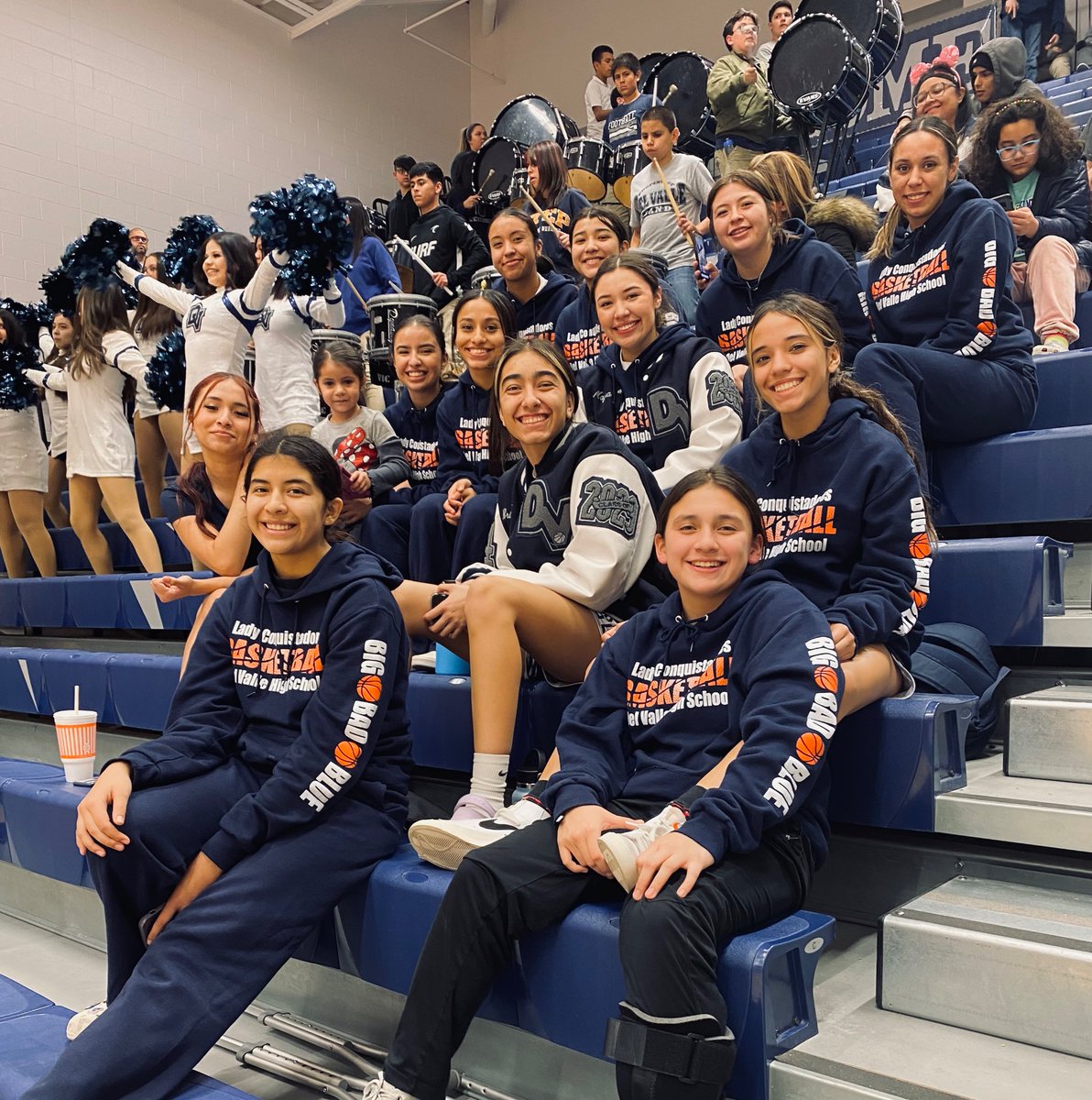 Our girls showed out tonight to support our future hoopers - the 7th and 8th <a href="/Del_Valle_MS/">Del Valle Middle School</a> teams taking on Ysleta! Let’s go Blue! <a href="/DVHSYISD/">Del Valle HighSchool</a> @IvanCedilloYISD