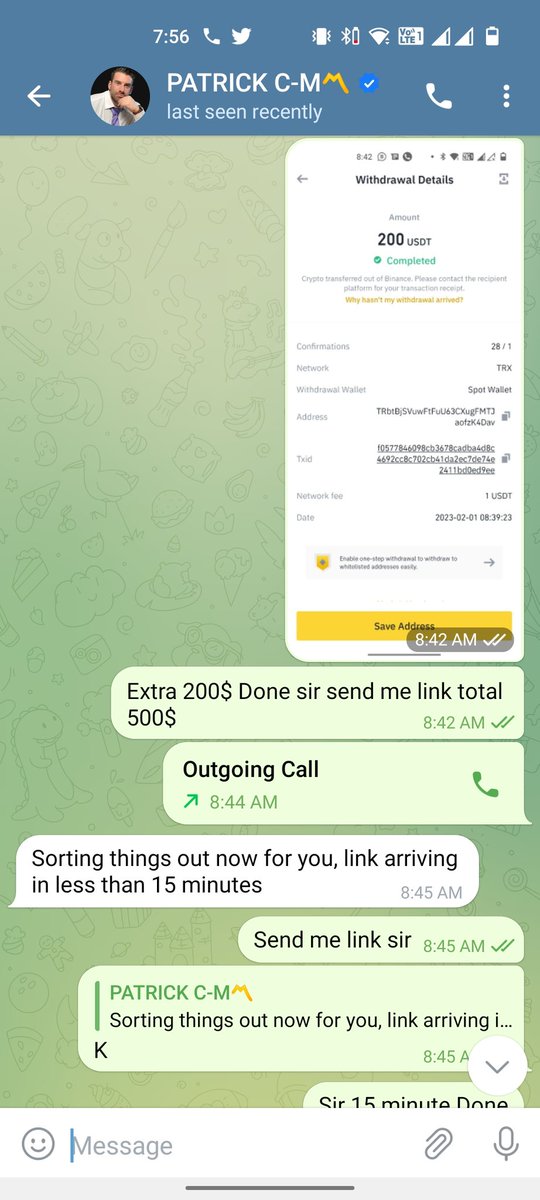 RAD_Chowdhary's tweet photo. Hello Sir Please Help me
1 @patrick_cryptogems ye verified Banda Hai telegram pe ye banda hai Telegram pe inhone premium group hai Signal ka Usme Doller Le ke Ad karte hai but merse Doller le liye mujhe Ad Bhi nhi kiya sir
500 dollar https://t.co/fZqszndM6a