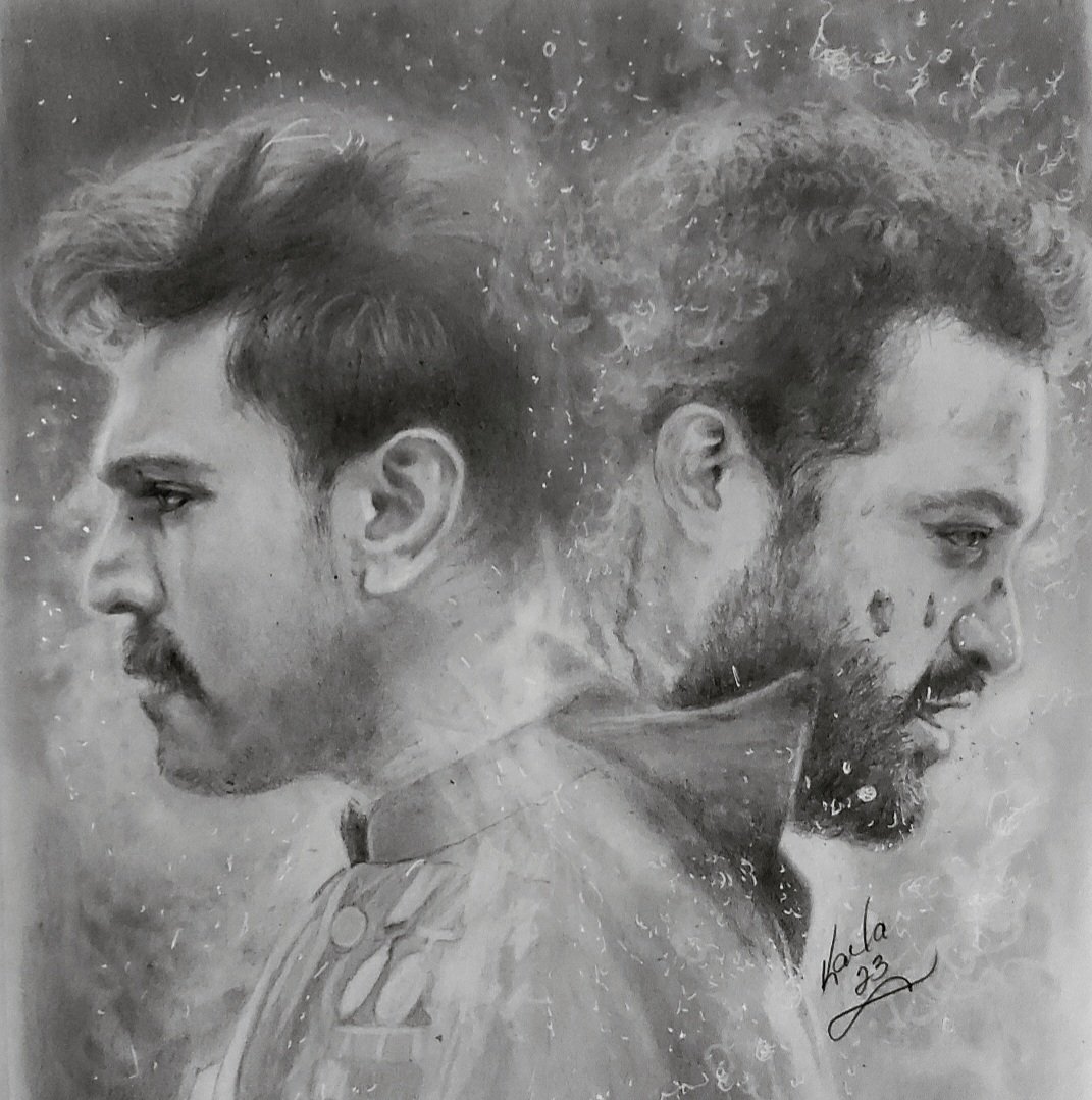 KARLAG76's tweet photo. #artwork #Pencildrawing #RRR https://t.co/EXweLpldJ6